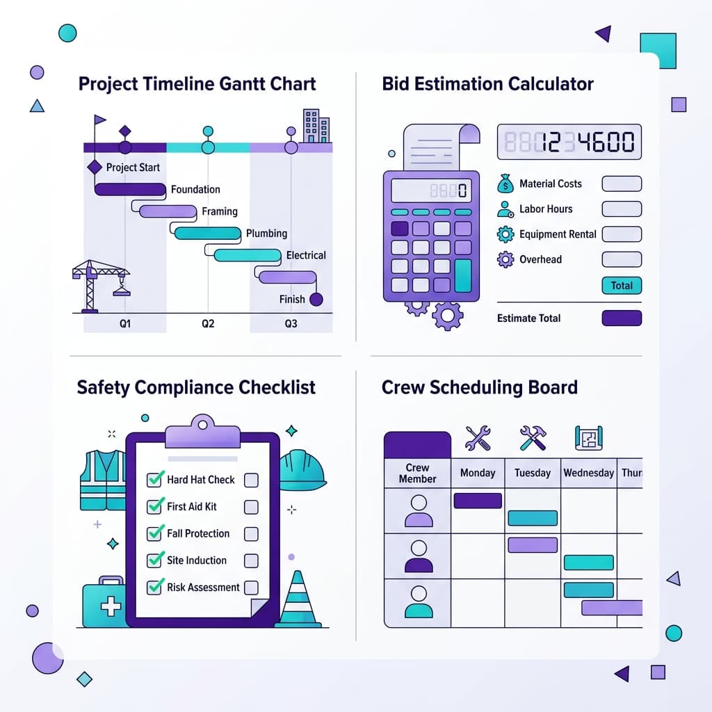 Construction & Trades workflow illustration