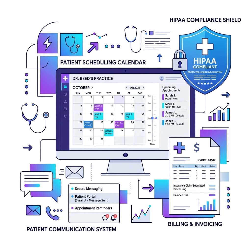 Private Medical Practices workflow illustration