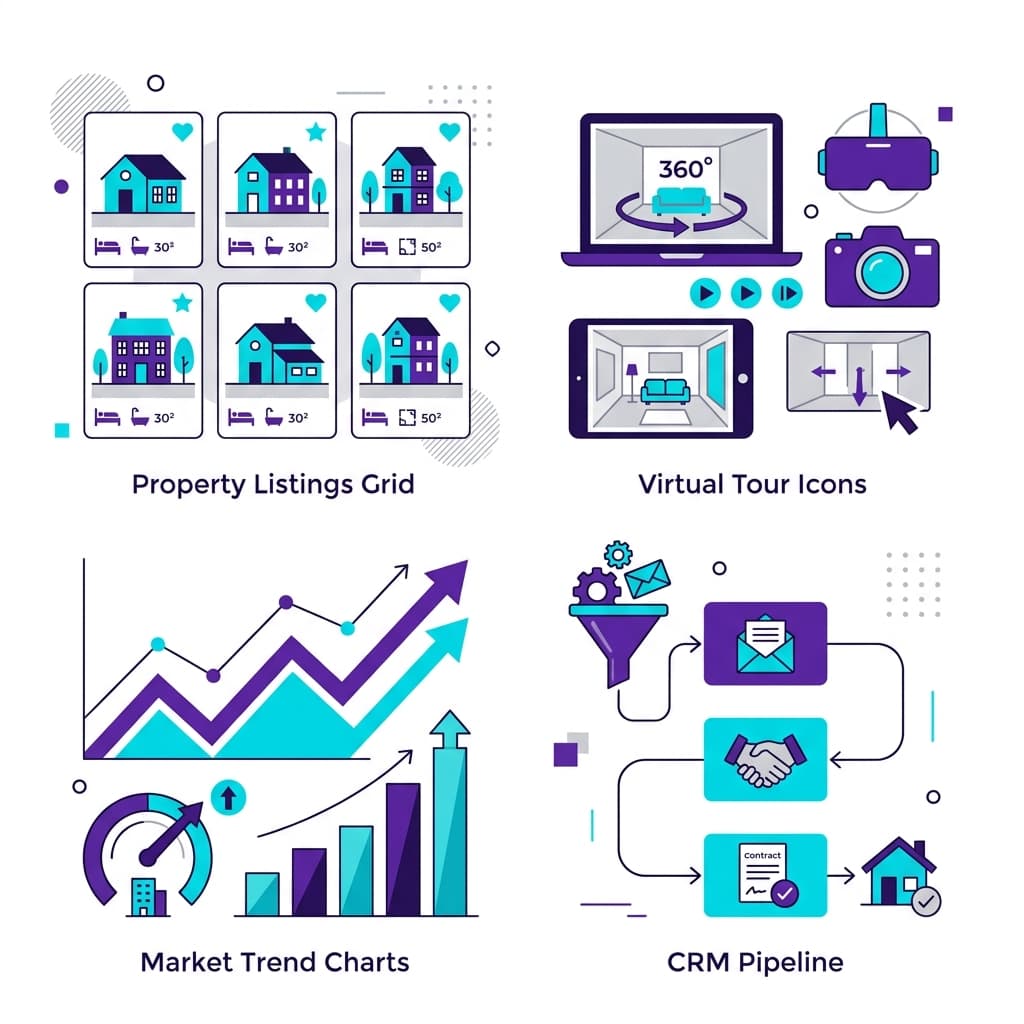 Real Estate Brokerages workflow illustration